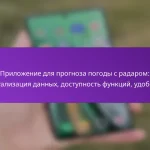Приложение для прогноза погоды с радаром: визуализация данных, доступность функций, удобство